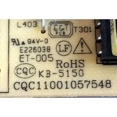 FUENTE DE PODER / RCA RE46ZN1301 / CQC11001057548 / ER986 B / KB-5150 / ER986-B-145300-P08 / PANEL LSC460HN03-12V / MODELOS LED46C45RQ / LED50B45RQ - Imagen 4